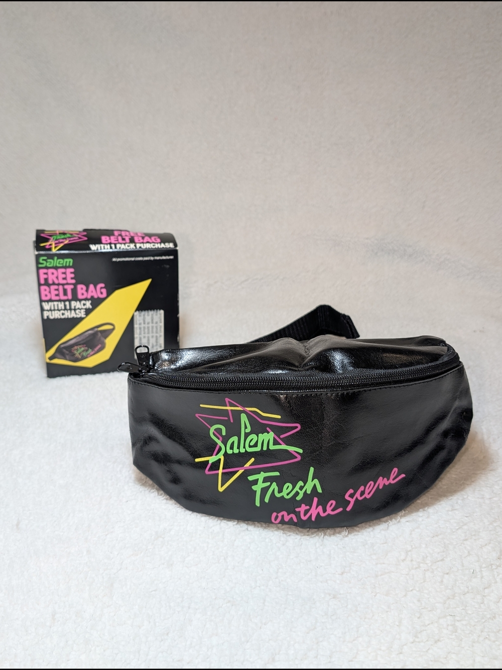 Vintage Salem 'Fresh on the Scene' Black Belt Bag Fanny Pack 1990